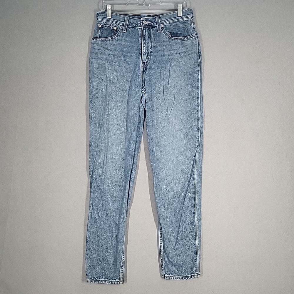 Levi's Mom Jeans Women's 28x30 Blue 100% Cotton Denim High Waist BIG E Casual